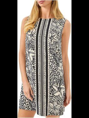 NWT Lilly Pulitzer Edita Shift Dress, Onyx Lots to Spot Size 0